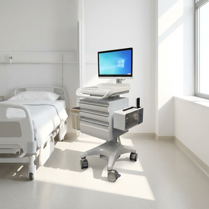 Chariot médical numérique Meden M6, support mobile universel <span class=keywords><strong>pour</strong></span> moniteur patient, ordinateur <span class=keywords><strong>portable</strong></span>, avec plaque de fixation, garantie 3 ans - Product Image 1