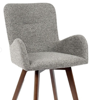 Échantillon Gratuit - Chaise de Restaurant Moderne en Gros - Fauteuil Nordique en Velours - Mobilier de Salle à Manger - Chaise de Salle à Manger en Tissu Capitonnée avec Pieds en Métal