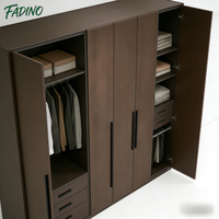 Armoire de chambre autoportante moderne en bois massif, durable et résistante à l'humidité, pour usage domestique et en villa
