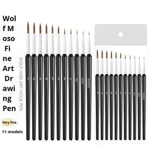Ensemble de <span class=keywords><strong>pinceaux</strong></span> à peinture de précision, miniatures, fins, pour la peinture miniature, kit de <span class=keywords><strong>pinceaux</strong></span> micro-art, aquarelle, acrylique - Product Image 5