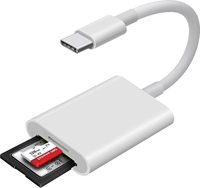 Adaptador de Lector de Tarjetas SD USB C, Ranuras Dobles USB-C/Tipo C, Alta Velocidad, Compatible con Portátiles, Lector de Tarjetas de Memoria Resistente al Fuego, Plug and Play