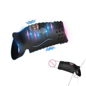 Effektiver Samensperr-Ring mit Fernbedienung Elektrischer Sperma-Ring Erotik-Produkt Weicher Tragbarer Dildo-Kondom für Männer - Product Image 1