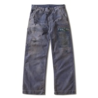Lotfeel Pantalon en tissu vintage de haute qualité avec des patchs japonais délavés et usés