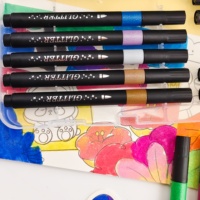 Marqueur permanent multicolores à paillettes de perles pour l'artisanat sur papier, le dessin artistique, le scrapbooking avec un éclat scintillant