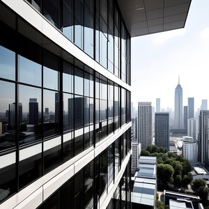 Cina di lusso Unitized facciata in <span class=keywords><strong>vetro</strong></span> Frameless per parete di <span class=keywords><strong>vetro</strong></span> tenda temperata per parete di <span class=keywords><strong>vetro</strong></span> per uffici - Product Image 3