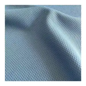 wholesale knitted breathable eyelet mesh fabric 100%polyester solid bird eye mesh fabric for ball suit and T-shirt