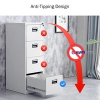 Armoire verticale en acier robuste avec serrure électronique, meuble d'archives métallique pour base sécurisée