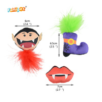 Jouet pour chat en peluche douce et froissée avec herbe à chat, thème fantôme d'Halloween, personnalisé par le fabricant Famipet (OEM), pour chatons d'intérieur
