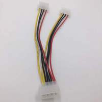 Cable Divisor de Alta Calidad SATA IDE de 4 Pines a Dos Conectores Hembra en Y, Adaptador de Alimentación