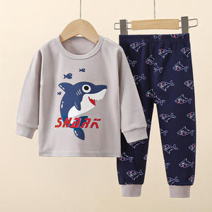 Ensemble de vêtements pour enfants, pantalon à manches longues pour le printemps, deux pièces, sous-vêtements 100% coton, vêtements pour tout-petits à motifs de dessins animés - Product Image 4