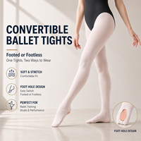 Medias de Ballet Convertibles Personalizadas para Mujer con Orificio para el Pie, Medias de Danza Suaves y Elásticas para Entrenamiento en Estudio, Venta al Por Mayor