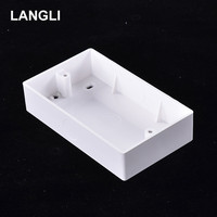 LANGLI Boîtier d'interrupteur de jonction extérieur de type 86 carré 3x3 épais PVC Prise électrique murale en plastique Conduits et raccords