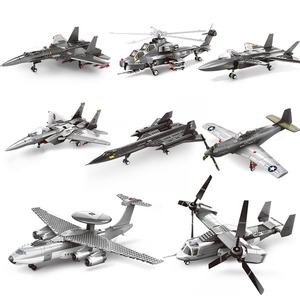 Bloques de Construcción Educativos de Plástico Ecológico de Alta Calidad al por Mayor, <span class=keywords><strong>Serie</strong></span> Militar, Juego de Juguetes de Ladrillos de Construcción con Temática de Aviones - Product Image 3