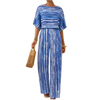 Ensemble décontracté pour femme, style estival, coupe ample, manches courtes, pantalon large, ensemble deux pièces, mode transfrontalière. ODM OEM