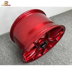 Jantes rouges personnalisées en alliage d'aluminium pour voiture, 20, 21, 22, 23, 24 pouces, pour Porsche Carrera 991 911, jantes forgées monobloc à blocage central - Product Image 5