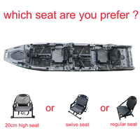 Kayak Plegable Modular 2026 de 3 Secciones, Portátil, con Pedales, Tipo Sit-on-Top, Doble Asiento, HDPE, con Sistema de Pedales, Almacenamiento, OEM
