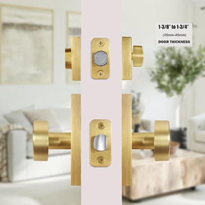 Kenop Pintu Perak Berkilau Sederhana dan Unggul dengan <span class=keywords><strong>Set</strong></span> Kunci Silinder Tunggal <span class=keywords><strong>Deadbolt</strong></span>, Dioperasikan dengan Kunci, Anti Maling - Product Image 6