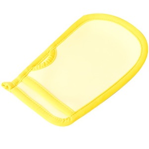 Gant de bain pour enfants, serviette de gommage douce en Pva pour enfants de 4 ans et plus, avec trou pour un ou deux doigts, gris, jaune, bleu, rose - Product Image 2