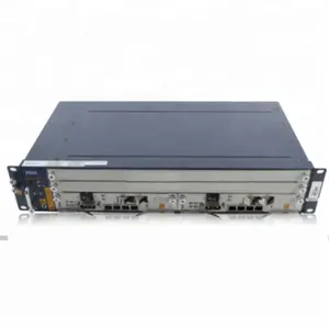 ZTE 19 inci ZXA10 C320 OLT chassis, Terminal garis optik, AC + DC input catu daya ganda