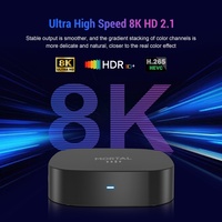 Boîtier TV Android 16 8K dernière génération Mortal T1+ avec faible consommation d'énergie, 8 Go de RAM, Wi-Fi double bande