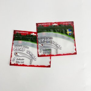Resealable Zipper Euro Hole Fish Lure Bag Packaging Pouch Customized Soft Plastic Bait Bags for Fishing - Product Image 2