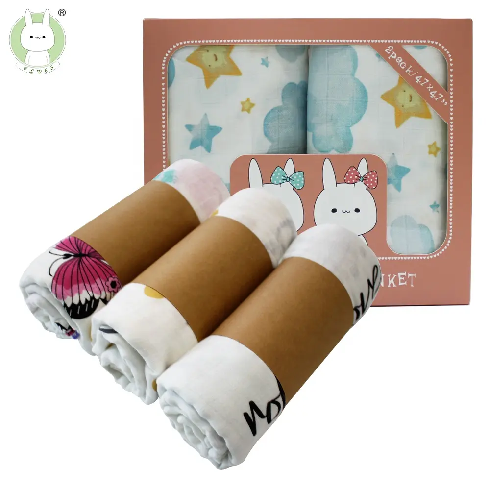 muslin baby swaddle blankets camera print gift pack swaddle 4 layer muslin blanket 100% cotton solid color blankets plain muslin