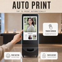 Kios Cetak Foto AI Self Service dengan Roda, Layar Sentuh, dan Tipe Standing untuk Pusat Perbelanjaan dan Hiburan Komersial