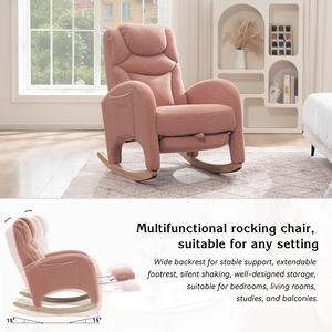 नर्सरी टेडी हाथीदांत ठोस लकड़ी के लिए आरामदायक फुटरेस्ट होम फर्नीचर लिविंग रूम के लिए लिविंग रूम - Product Image 4