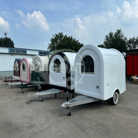 Remorque alimentaire mobile commerciale personnalisée, chariot de vente blanc pour les activités extérieures