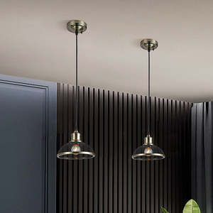 Lámpara colgante minimalista de latón de tira larga para comedor, lámpara de araña de malla negra de estilo retro - Product Image 2