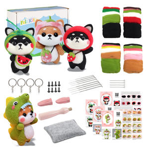 Kit de feutrage à l'aiguille pour débutants, kit pour chien, souvenirs faits à la main pour animaux de compagnie, fournitures de feutrage à l'aiguille, poupée en feutre pour animaux de compagnie, cadeau, kit de bricolage - Product Image 1
