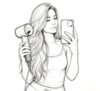 Sèche-cheveux professionnel ionique ultra-rapide 1600W léger à vent puissant pour salon de coiffure