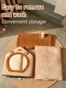 Luxury Dog House Type Winter Warm Small <b>Bed</b> Dogs Teddy Four Seasons Universal Detachable Washable Dog House Cat <b>Nest</b> <b>Bed</b> Pet - Product Image 5