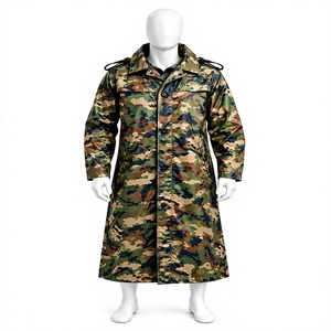 Fabricante al por mayor de impermeables vintage de poliéster/rayón con cuello en V y estampado floral, para uso de seguridad, uniforme táctico para exteriores, poncho, válido según ISO. - Product Image 1