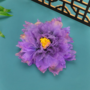 Corona de Pelo Hanfu Hecha a Mano de Lujo, Organza con Gran Peonía, Tocado de Novia de la Dinastía Tang para <span class=keywords><strong>Mujer</strong></span> - Product Image 5