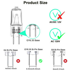 Ampoules LED G4 en gros 12V 10W 20W 2 broches Ampoules halogènes 2700K Blanc chaud Verre transparent Ampoule halogène - Product Image 3