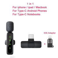 Microphone Lavalier sans fil L6 2.4G cardioïde/multi-directionnel, numérique Type-C à pince, faible latence, réduction du bruit pour smartphones