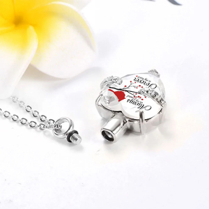 Joyería de cremación para cenizas, <span class=keywords><strong>siempre</strong></span> <span class=keywords><strong>en</strong></span> <span class=keywords><strong>mi</strong></span> mente Collar de urna conmemorativa con forma de corazón de pájaro pequeño Colgante de cristal Ceniza - Product Image 4