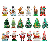 2024 arbre de noël père noël ballon joyeux noël feuille ballon fête décoration support ballons de noël