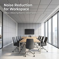 Tuiles en mousse de mélamine blanche à NRC élevé : absorption acoustique écologique pour plafonds de bureaux