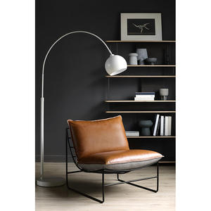 As Is Well Known Single <b>Sofa</b> Chair Black Leather And Metal Frame Comfortable Lounge Chair For Office Bedroom Study - Product Image 3