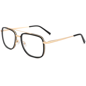 Quá Khổ toàn bộ đầy đủ rim khung ĐÔI CẦU Acetate kim loại kính khung mắt quang học kính mắt cho nam giới phụ nữ - Product Image 3