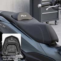 Selle de moto en cuir confortable noire ventilée, coussin de siège imperméable pour voiture et moto pour 25PCX160