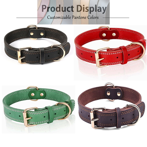 <span class=keywords><strong>Collar</strong></span> de cuero de vaca para perro, personalizado, venta al por mayor, 2023 - Product Image 2