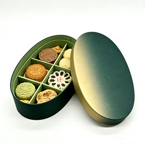 <span class=keywords><strong>Coffret</strong></span> cadeau ovale de qualité supérieure |   Emballage en papier rigide de couleur dégradée pour les desserts de fête et les friandises <span class=keywords><strong>gourmandes</strong></span> - Product Image 4