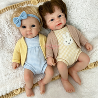 Poupée Reborn en Silicone avec Cheveux Plantés à la Main, Corps Entièrement en Silicone, Différentes Expressions, Jouet Interactif pour Bébé