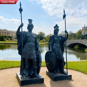 Sculpture de guerrier spartiate grandeur nature en bronze YOUFINE, art antique pour place publique et <span class=keywords><strong>musée</strong></span> - Product Image 6