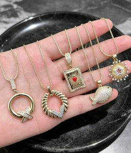 Collares de circonita estilo océano con dije de circonita para regalo de mujer - Product Image 6
