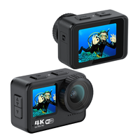 Kamera Olahraga B11Q Tahan Air Berkualitas Tinggi dari Produsen, 5K HD 30fps WIFI Layar Ganda Sudut Lebar 160° Rating Bawah Air 21m
