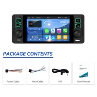 Autoradio Podofo 5,1 pouces avec écran Incell, autoradio simple DIN, CarPlay sans fil, Android Auto, lecteur MP5 de voiture 1 DIN, type C USB, OEM d'usine